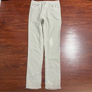 FAHERTY Mens Pants Jeans 28x32 Stretch Terry 5 Pocket Slim White Cabo Blanko